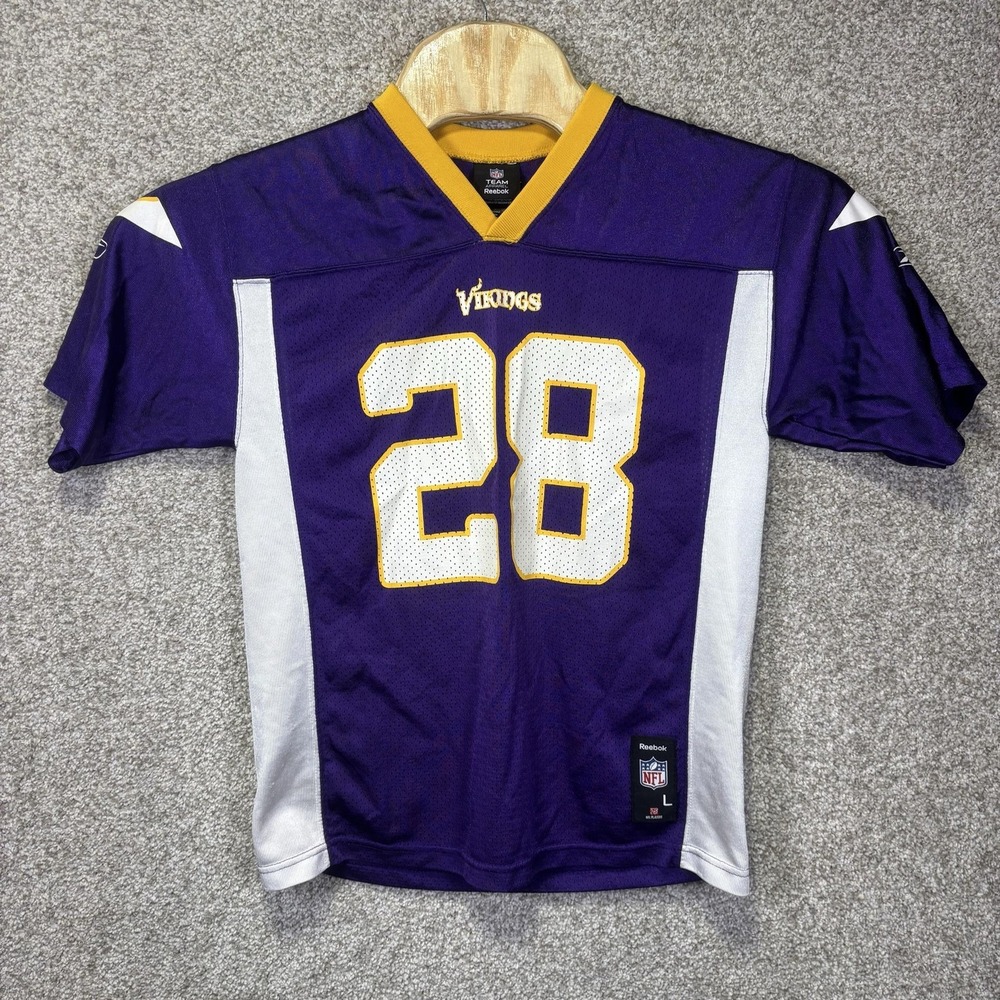Minnesota Vikings Jersey Boys Large Purple NFL Adrian Peterson 28 Reebok